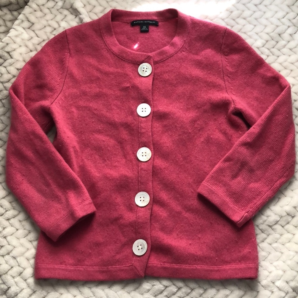Banana Republic angora and lambs wool sweater. Cardigan. XS light pink